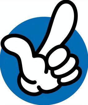 One point _ hand sign _ yen _ blue, , JPG, PNG and AI