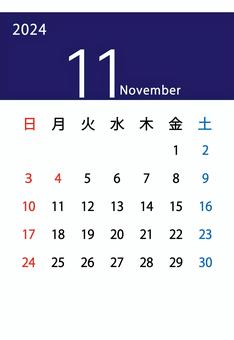 2024年11月カレンダー 11月,カレンダー,2024年,令和6年,暦,卓上,祝日,祭日,かわいい,シンプルのイラスト素材