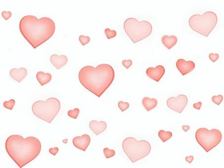 白背景とピンクのハート