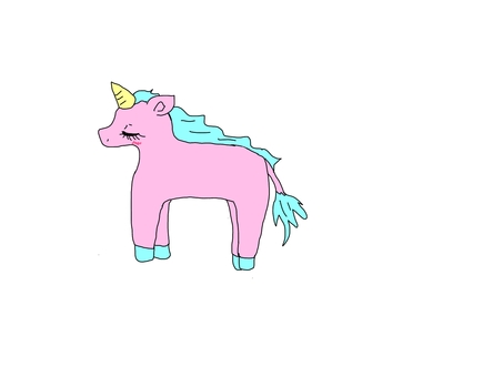 ユニコーン ユニコーン 動物,ユニコーン,パステルのイラスト素材