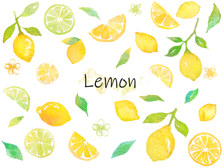 Illustration, lemon, fruit, fruits, 