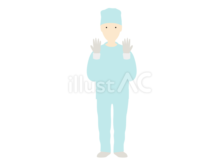 オペ（手術）をする医者のミニマル 手術,医者,外科のイラスト素材