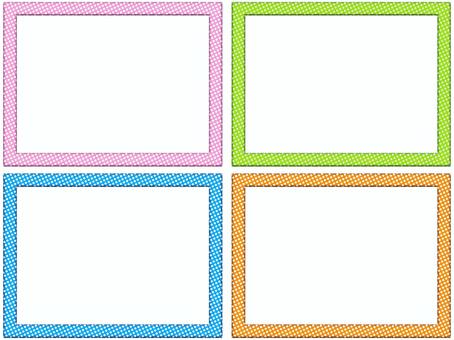 額縁フレ−ム　水玉　セット 水玉,ドット,柄,パターン,模様,フレ−ム,ポストカード,メッセージカード,飾り枠,あしらいのイラスト素材