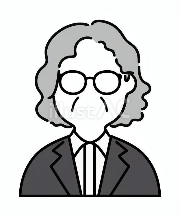 アイコン(スーツ姿のおばあちゃん6) おばあちゃん,おばあさん,女性のイラスト素材