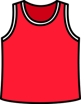 赤のタンクトップです。 タンクトップ,シンプル,ランニング,マラソン,駅伝,スポーツウェア,運動服,夏服,シャツ,ノースリーブのイラスト素材