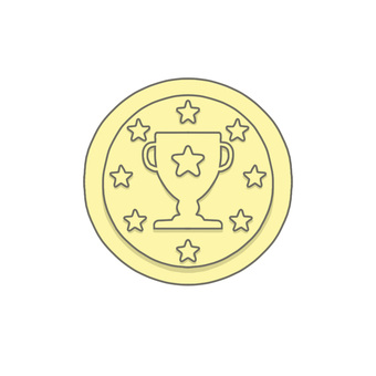 メダル　金貨 メダル,金貨,記念,合格,金メダルのイラスト素材