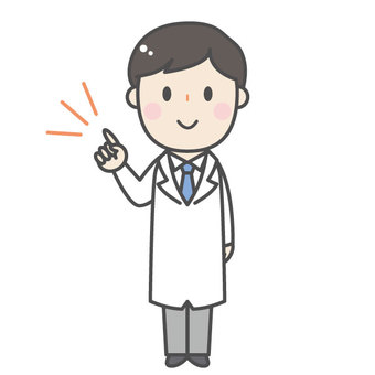 Cute white coat male - doctor doctor pharmacist, doctor, white, male, JPG, PNG and AI