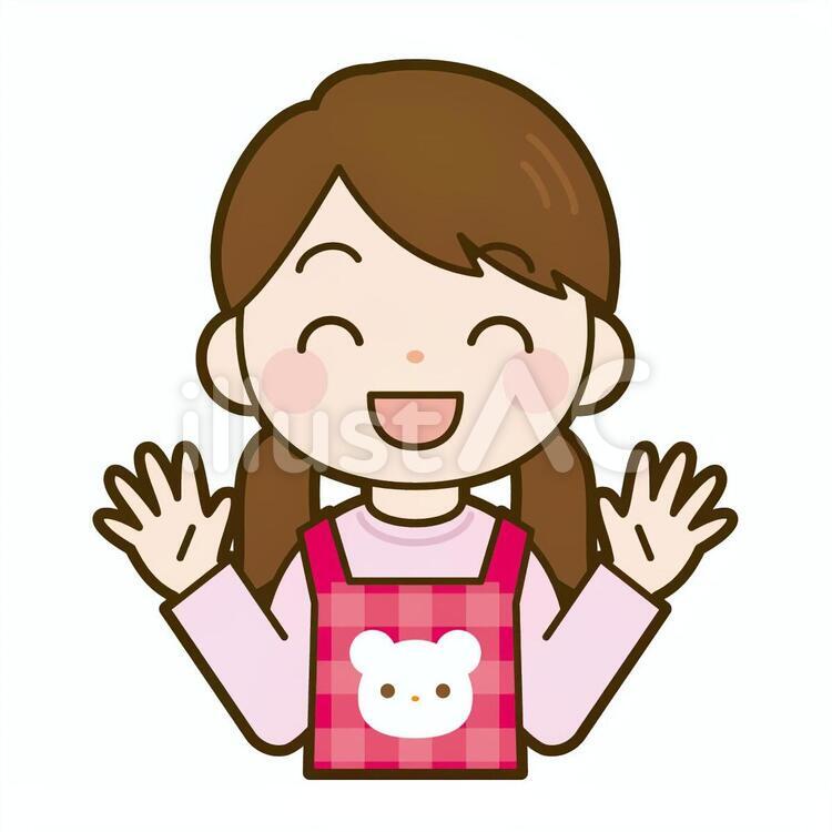 幼稚園の先生 人物,女性,幼稚園のイラスト素材