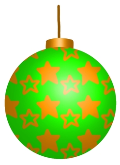 星柄のオーナメント緑 オーナメント,星,柄,模様,クリスマス,飾り,イベント,行事,12月,冬のイラスト素材