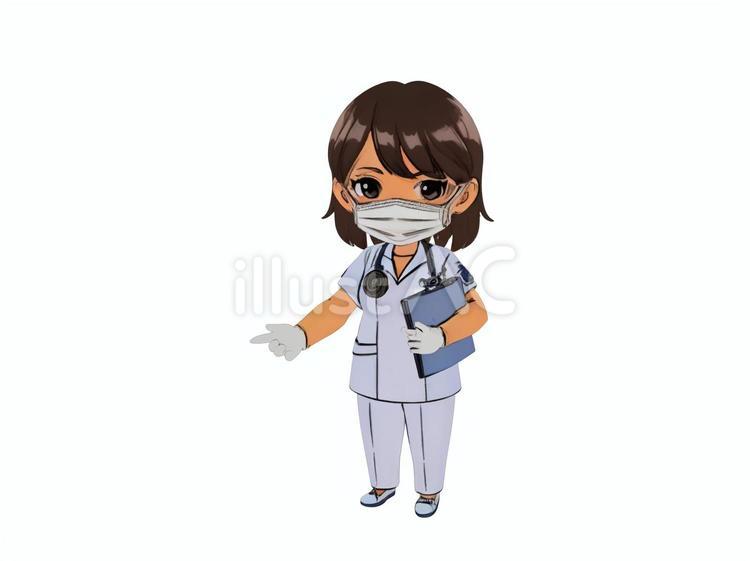 病院や医療施設の病棟で患者を案内の看護師 看護師,医療,病院のイラスト素材