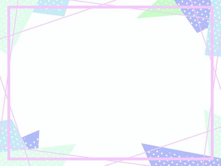 フレーム（三角ドット柄02） フレーム,枠,デザイン,三角形,ドット,ライン,素材,柄,模様,シンプルのイラスト素材