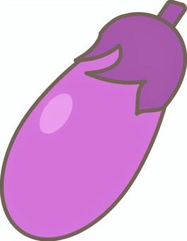 ポップでかわいい茄子のイラスト 茄子,野菜,紫,縁起,なすび,夏,ナス,ベジタブル,正月,生り物のイラスト素材