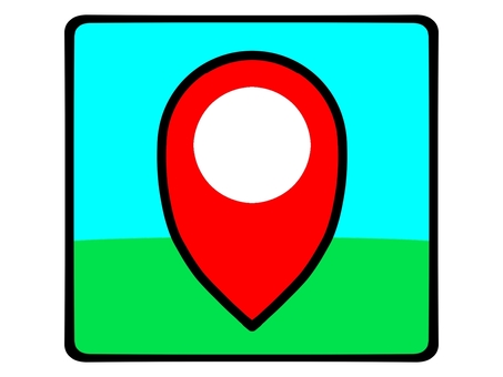 Map app icon style, , JPG and PNG