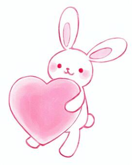 Heart rabbit, heart, rabbit, tiny, JPG