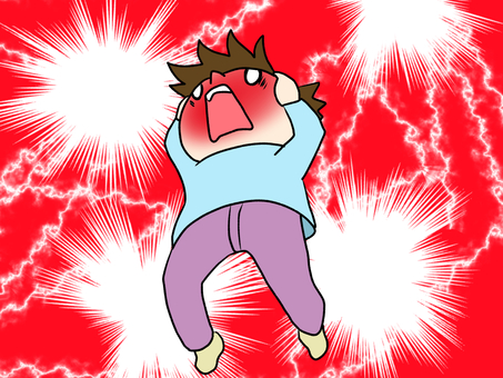 恥ずかしい時（透過分は人物だけです） 人物,赤面,恥ずかしい,羞恥,叫ぶのイラスト素材