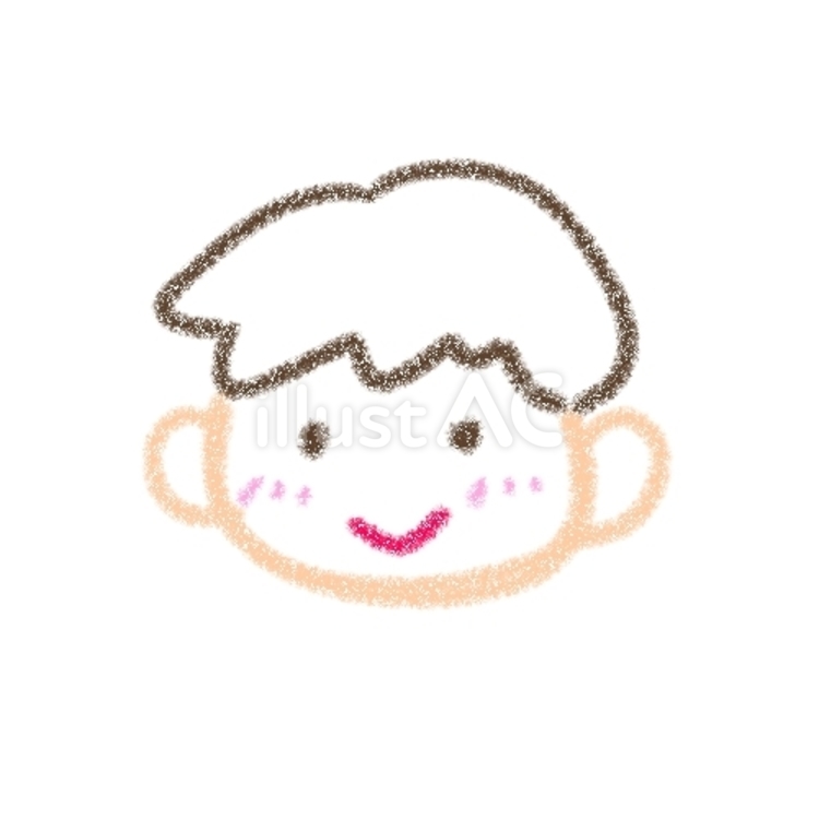 子どもが書いた風の男の子 こども,かわいい,カラフルのイラスト素材