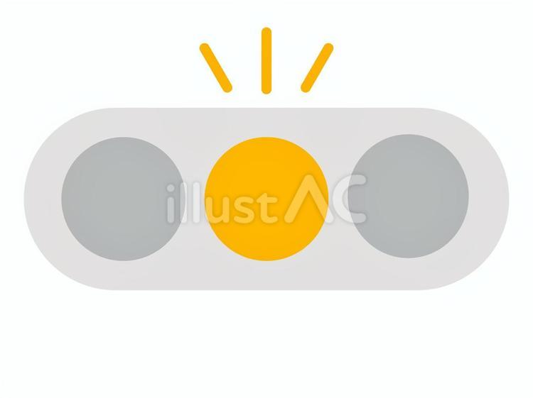 黄色が点灯している信号機 交通,信号機,黄信号のイラスト素材