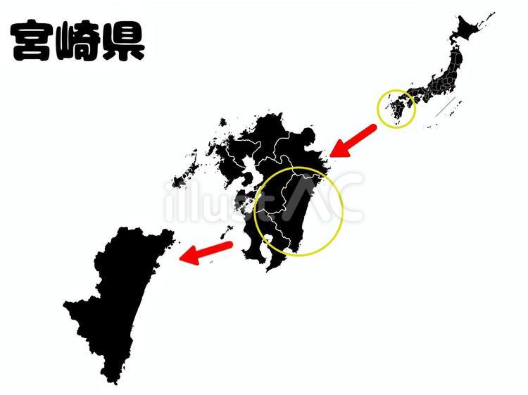 宮崎県 宮崎,県,九州のイラスト素材