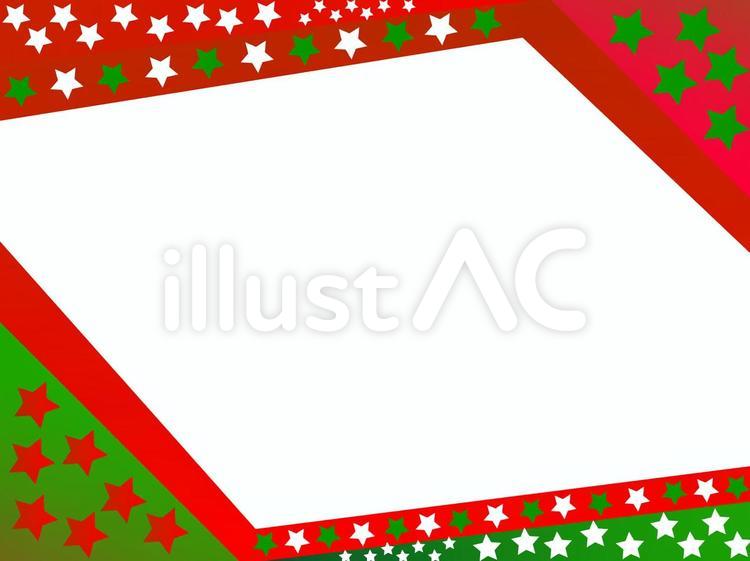 Xmasフレーム星 クリスマスフレーム,クリスマス,12月のイラスト素材