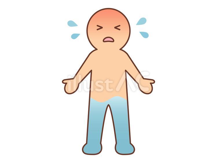 体の水分　悪い例 体,水分量,水分割合のイラスト素材