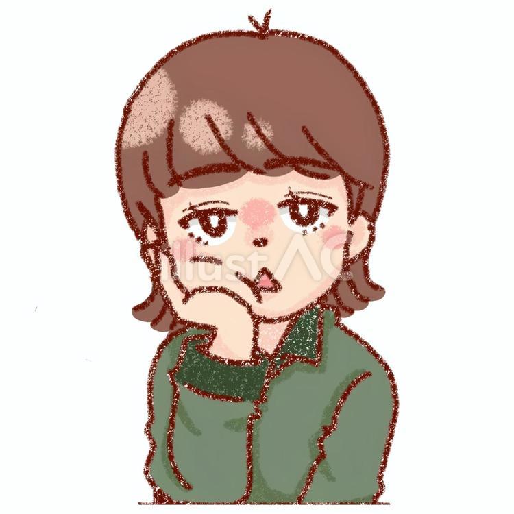 【元気な女の子のほげー】上半身　正面 女の子,人物,女性のイラスト素材