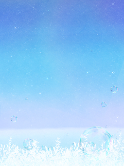 冬の空01（縦） 空,大空,夜空,星空,宇宙,天文,天体,プラネタリウム,惑星,雲のイラスト素材