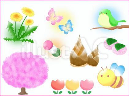 春のイラスト⭐︎セット