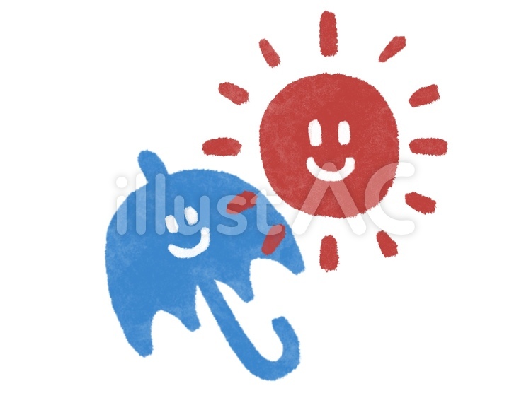 晴れと雨 晴れ,雨,太陽のイラスト素材