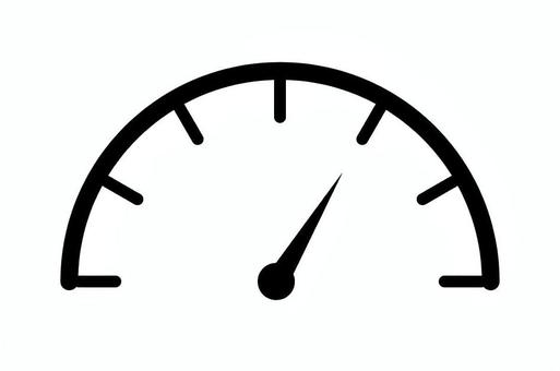 メーターアイコン_黒 メーターアイコン_黒 メーター,目盛り,ゲージ,レベル,スピード,アイコン,シンプル,黒,単体,単品のイラスト素材