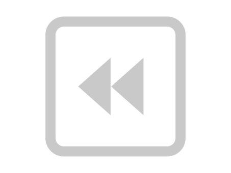 巻き戻しボタン（グレー四角枠） 巻き戻し,ボタン,アイコン,戻し,マーク,動画,ムービー,コントロール,メディア,音楽のイラスト素材