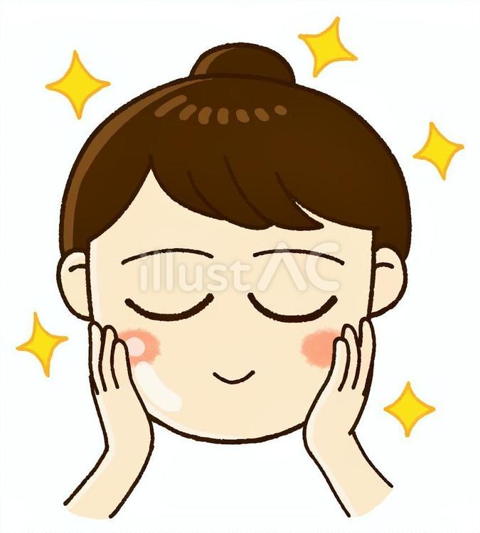 美肌 顔,美容,保湿のイラスト素材