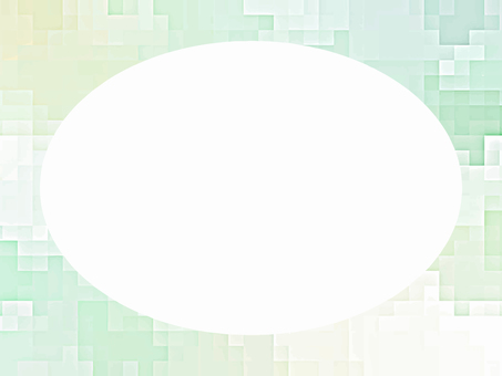 緑の幾何学模様の楕円形フレーム－4 幾何学,フレーム,モザイク,背景,枠,飾り枠,幾何学模様,見出し,タイトル,壁紙のイラスト素材