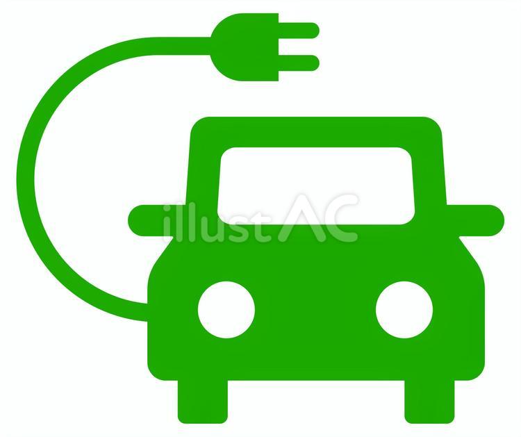 電気自動車・EV・エコカーのアイコン06 電気自動車,ev,エコカーのイラスト素材