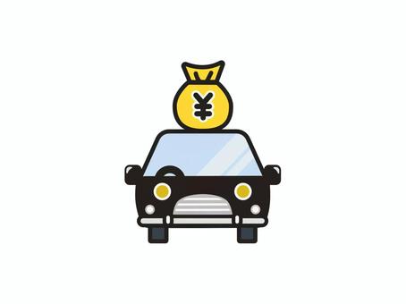 自動車にかかるお金　ローン・税金 車,自動車,乗用車,車両,乗り物,お金,ローン,マイカー,カーローン,借金のイラスト素材
