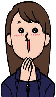 憧れる女子学生 人,人物,人間,若者,女性,女,女の子,女子,学生,生徒のイラスト素材