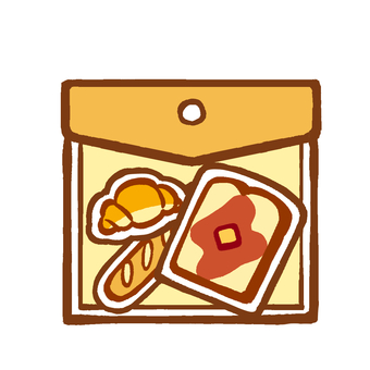 ステッカー（パン） ステッカー,シール,フレークシール,包装,市販,手書きのイラスト素材