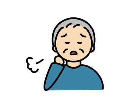 ため息をつくおじいちゃん おじいちゃん,祖父,ため息,困る,苦悩,苦労,ネガティヴ,シニア,高齢者,70代のイラスト素材