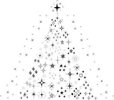 Tree of handwritten glitter icon, , JPG, PNG and AI