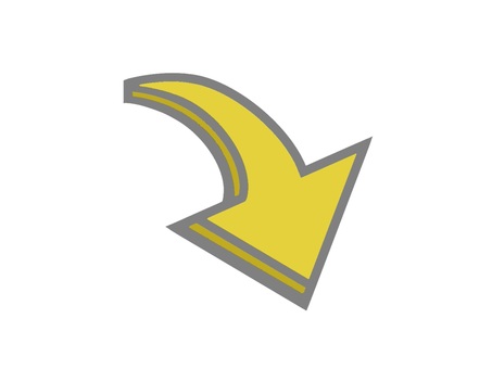 下落トレンドを表す矢印のアイコン 下降,トレンド,下落,下る,落ちる,マーク,印,チャート,方向,シンプルのイラスト素材