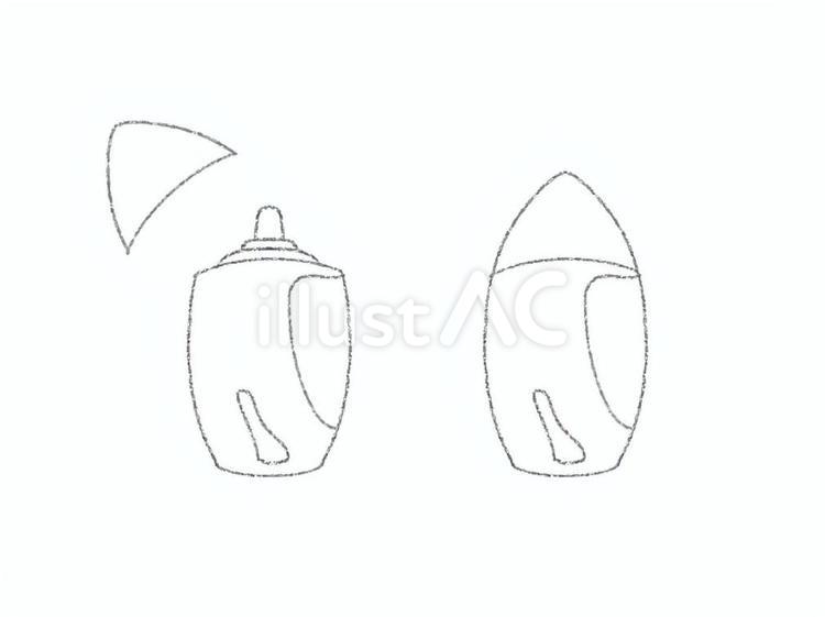 点鼻薬　手描き 点鼻薬,手書き,アレルギー体質のイラスト素材