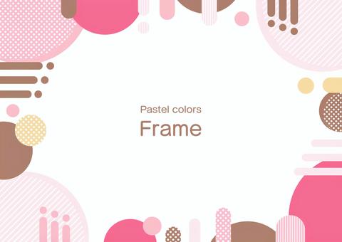 バレンタインの背景、幾何学模様フレーム