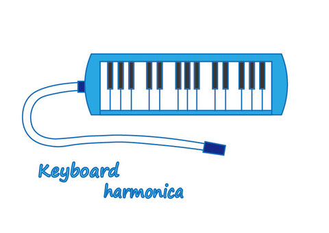 Illustration, keyboard harmonica, harmonica, instrument, 