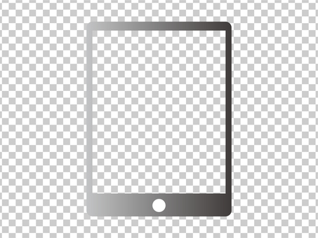 Tablet terminal (black gradation), tablet, screen, device, JPG and PNG