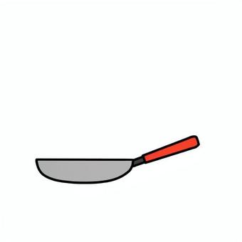 アルミフライパン フライパン,アルミ,テフロン加工,フッ素加工,調理器具,料理,シンプル,デフォルメ,手描き,手書きのイラスト素材