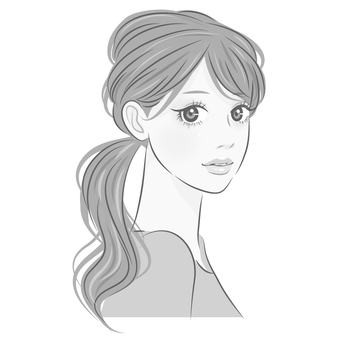 Illustration, JPG Illustration, female, people, monochrome, JPG