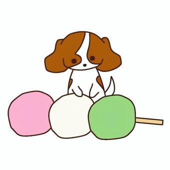 Cavalier with big three-colored dumplings, JPG and PNG Cavalier with big three-colored dumplings, dog, cavalier, three color dumplings, JPG and PNG