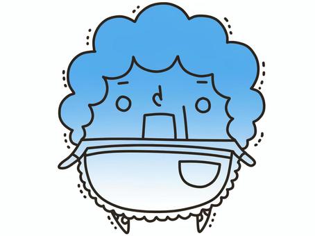 大阪のおばちゃん 大阪のおばちゃん おばちゃん,女性,二頭身,大阪,ショックのイラスト素材