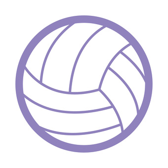 パステルカラーかわいいイラストバレー バレーボール,バレー,バレー部,フラットデザイン風,ピクトグラム風,ベクター,アウトライン,バレーボール部,カラー,デフォルメのイラスト素材