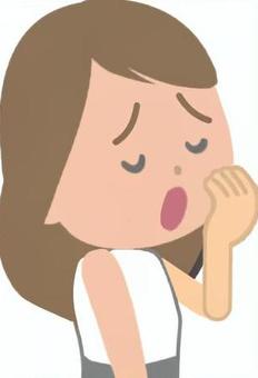 自虐を聞かせてくる女性（吹き出しなし） 自虐,弱音,ネガティブ,卑下,自己嫌悪,女性,自己陶酔,ナルシスト,自嘲,愚痴のイラスト素材