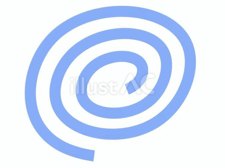 渦巻き、ぐるぐる回る様子の効果線（水色） 渦巻き,ぐるぐる,くるくるのイラスト素材
